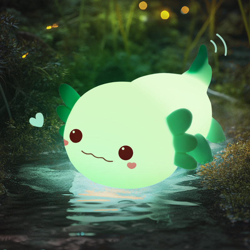 LuxeLumière Axolotl Nachtlamp | Schattige squishy lamp voor een betoverende sfeer