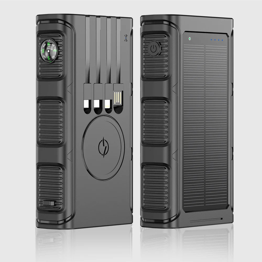 SolarPowered PowerBank | Draagbare Waterdichte Zonnelader