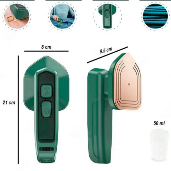 LuxeSteam Mini Stoomstrijkijzer | Draagbaar strijkijzer ideaal voor reizen en snelle verwijdering van kreukels
