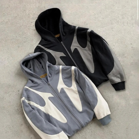 Urban en gedurfde hoodie voor heren | Met rits