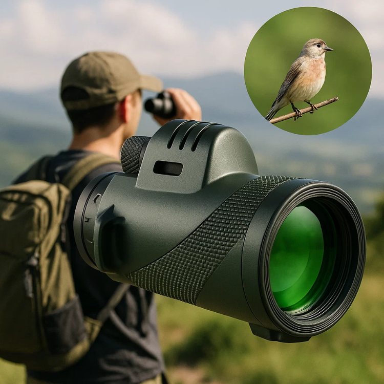 BowLift | Compacter Ultra-Zoom Monoculair | HD-Objectief, lichtgewicht & perfect voor wandelen, vogelspotten en sportevenementen
