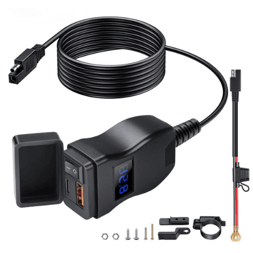 LuxCharge Elite Duo | Luxe dual USB oplader voor motorfietsen