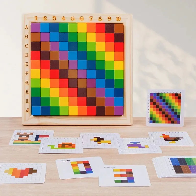 Montessori Kleur en Cijfer Blokken Educatief Speelgoed