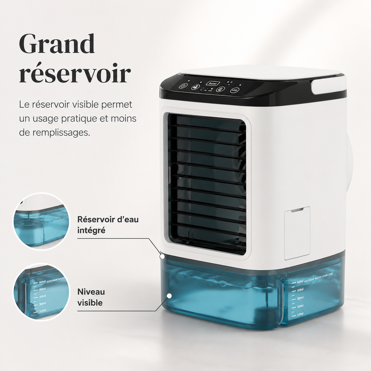 Mini Portable Airconditioner Koel met Water – USB Voeding met Groot Reservoir
