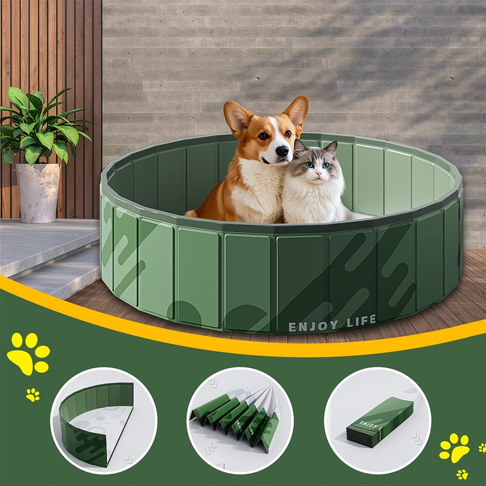 PawLuna Opvouwbaar Hondenbad van PVC | 80 cm Ø | Robuust & Draagbaar | Perfect voor Zomer & Tuin