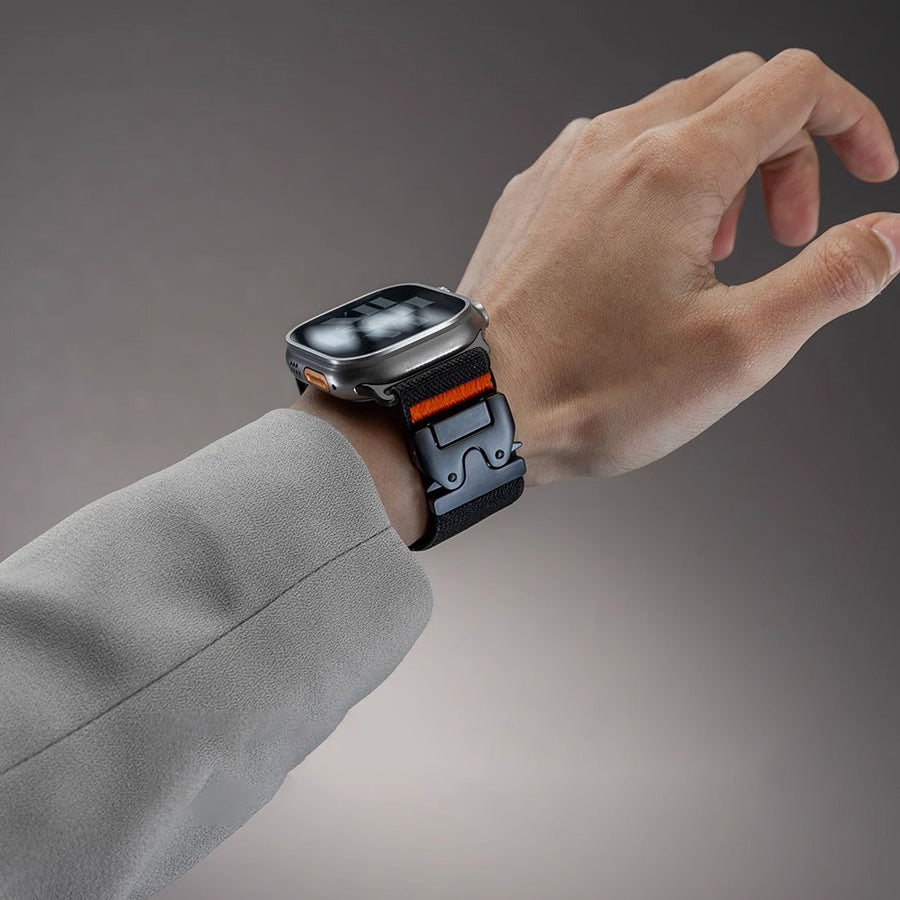 LuxeFlex Elite Nylon Band | Comfortabele en stijlvolle stretchband voor Apple Watch