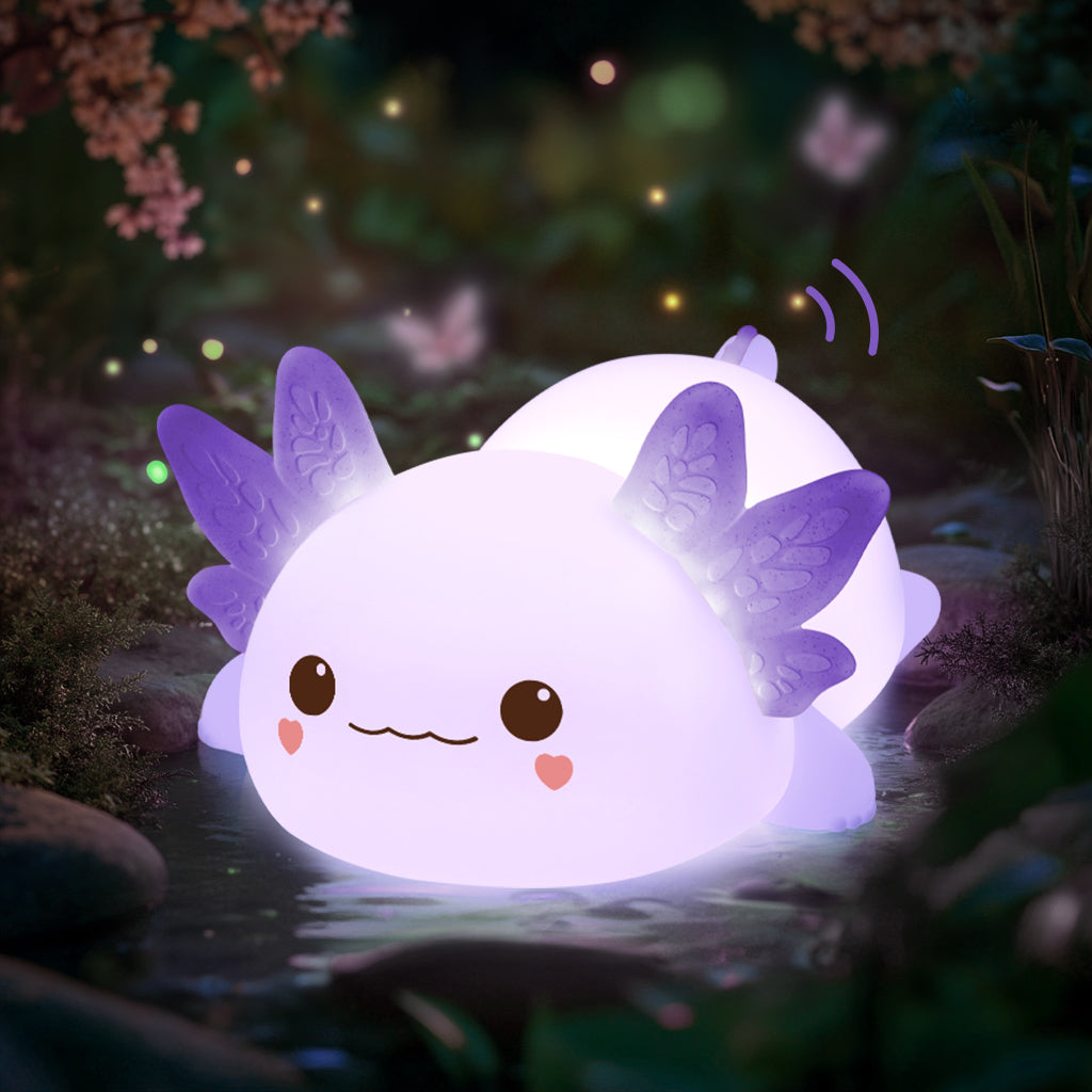 LuxeLumière Axolotl Nachtlamp | Schattige squishy lamp voor een betoverende sfeer