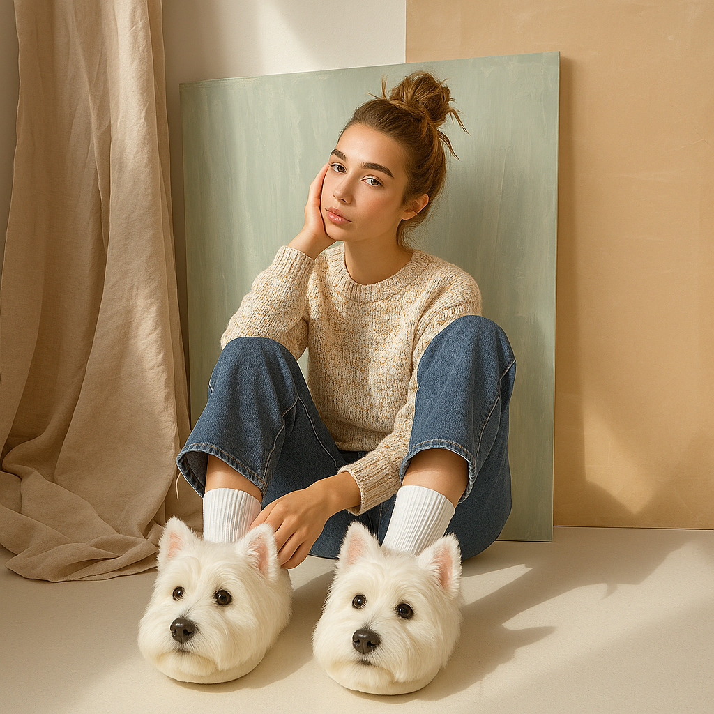 Pawtastic | Super Realistische Hond Pluche Slippers voor Ultiem Comfort