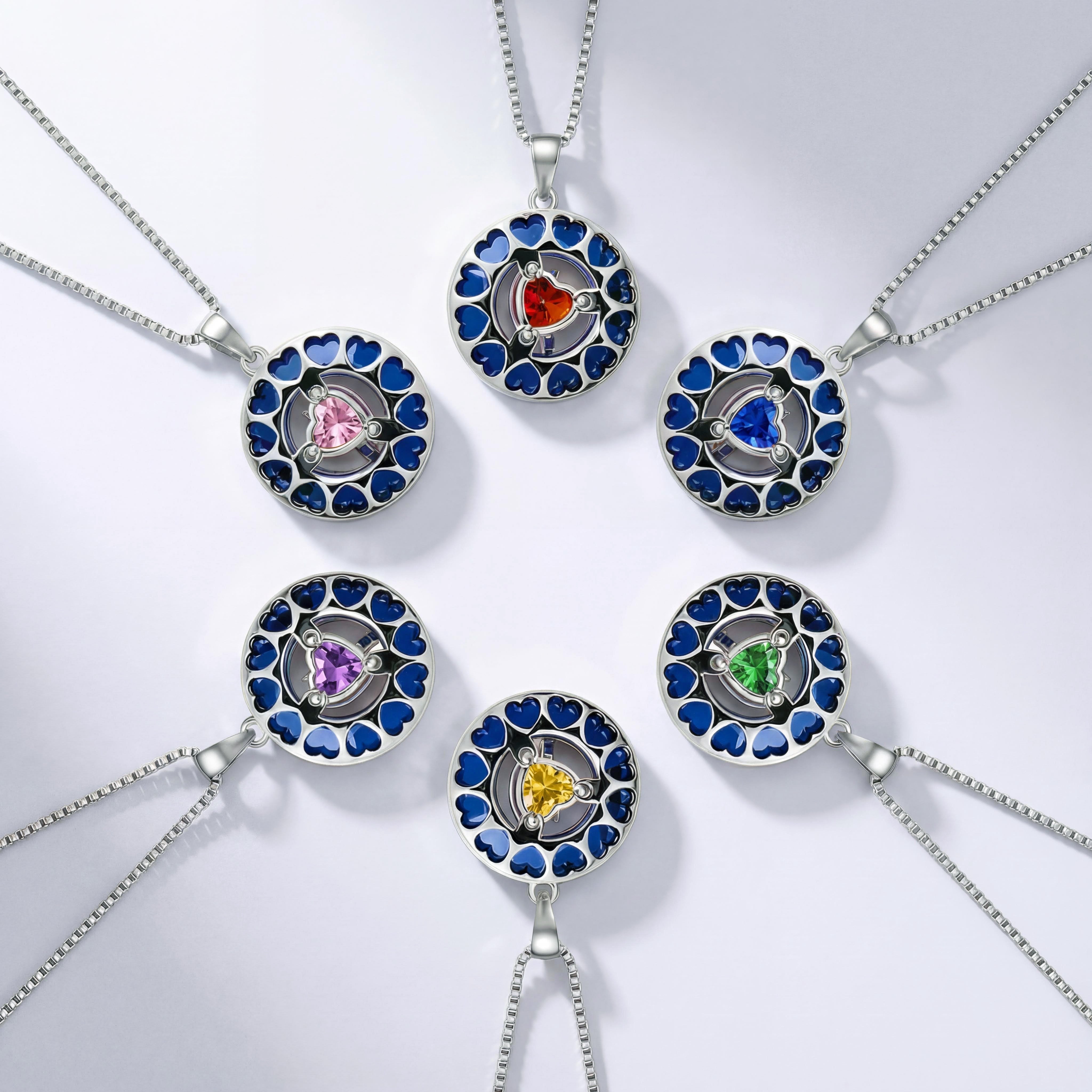 Lunara | 18K Goud Geplateerde Geboortesteen Ketting Maansster Ontwerp