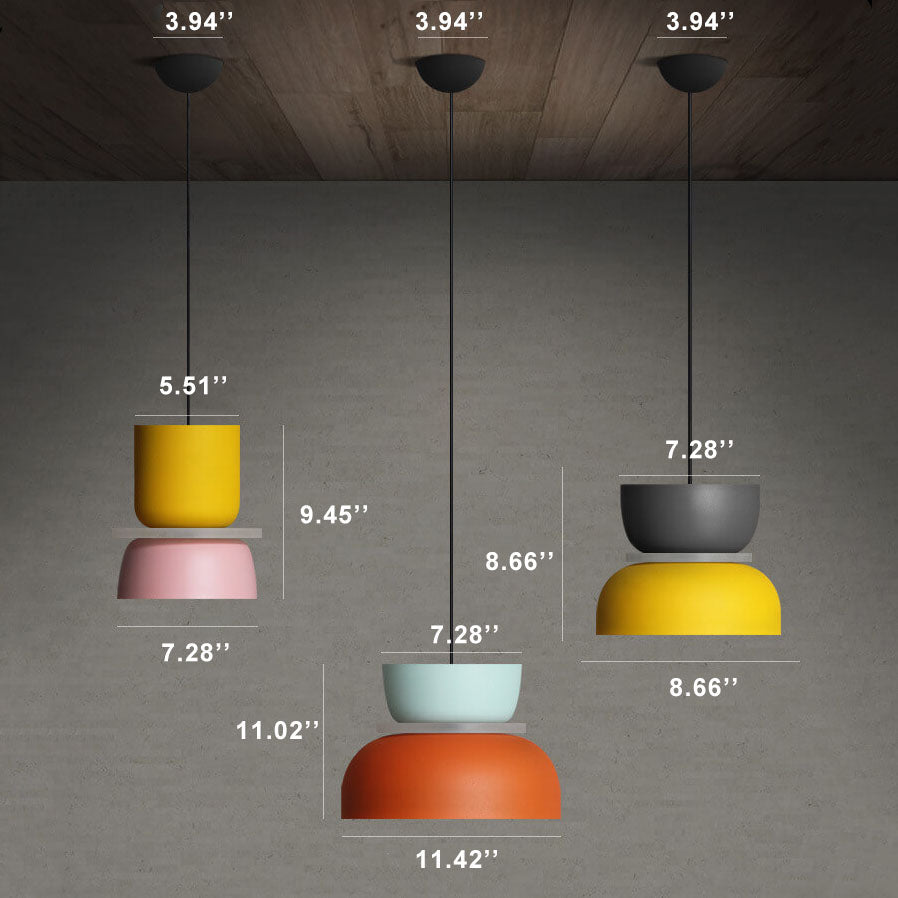 Nordic Kleurige Macaron 1-Licht LED-Pendelleuchte