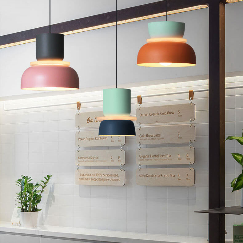 Nordic Kleurige Macaron 1-Licht LED-Pendelleuchte