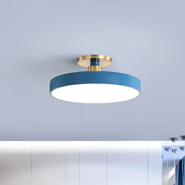 Ronde Plafondlamp Nordic Style Acryl Slaapkamer LED Semi-Coil Plafondlamp