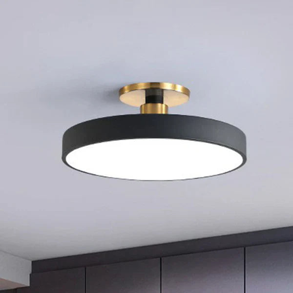 Ronde Plafondlamp Nordic Style Acryl Slaapkamer LED Semi-Coil Plafondlamp