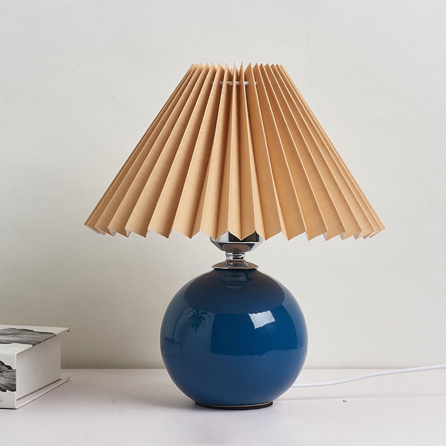 Nordic Ceramic Pleated Table Light | 1-Lamp
