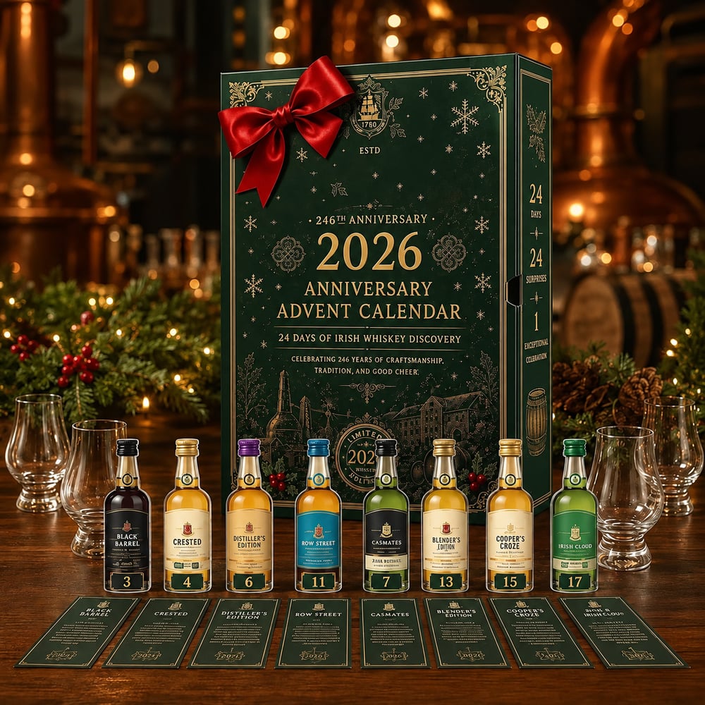 ⏰❄️ Adventskalender voor het 246e jubileum 2026📅 24 dagen vol Ierse whisky-ontdekkingen