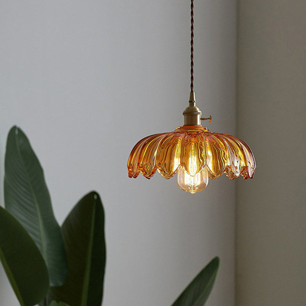 Vintage bloemen hanglamp