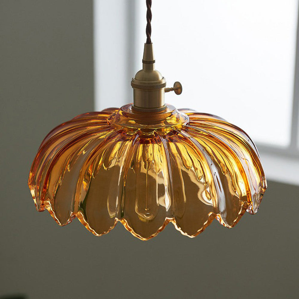 Vintage bloemen hanglamp