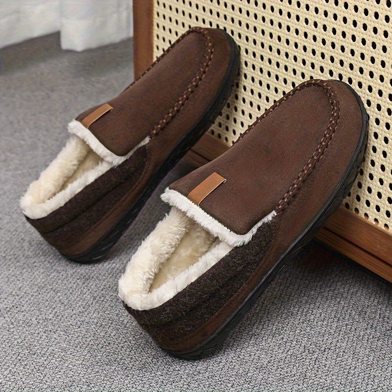 Winter Slippers voor Heren – Warme Schapenvacht Slippers voor Thuis