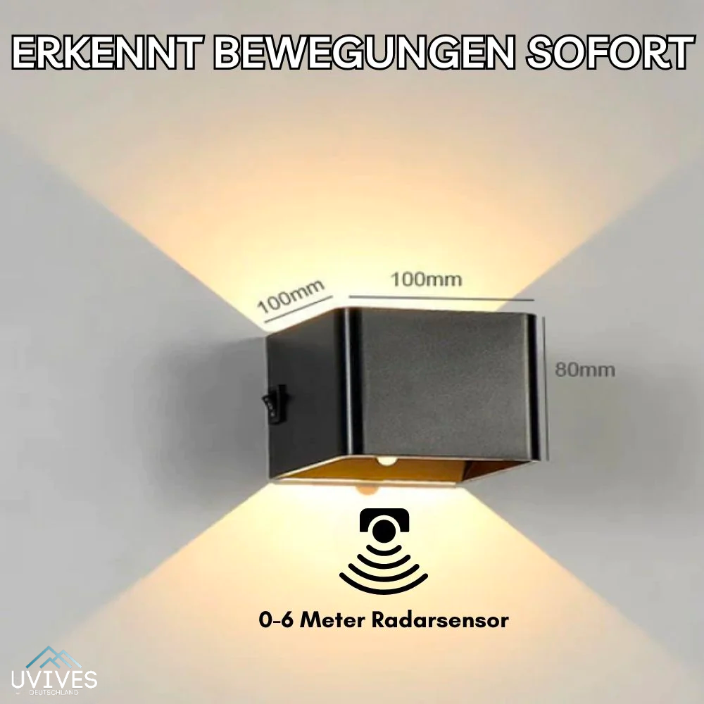 LuminaCube Draadloze Luxe Wandlamp
