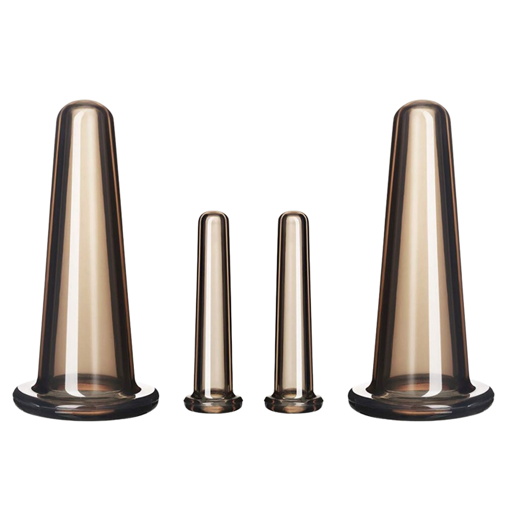 4 Siliconen Bekers voor Gezichtsmassage Cupping