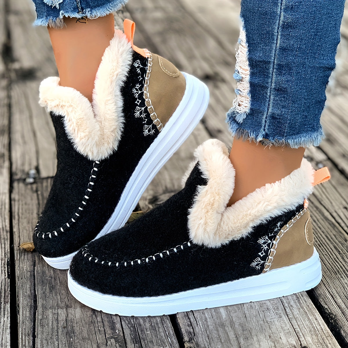 PlucheWarm Dameshuisschoenen – Antislip en Superzachte Wintervoering