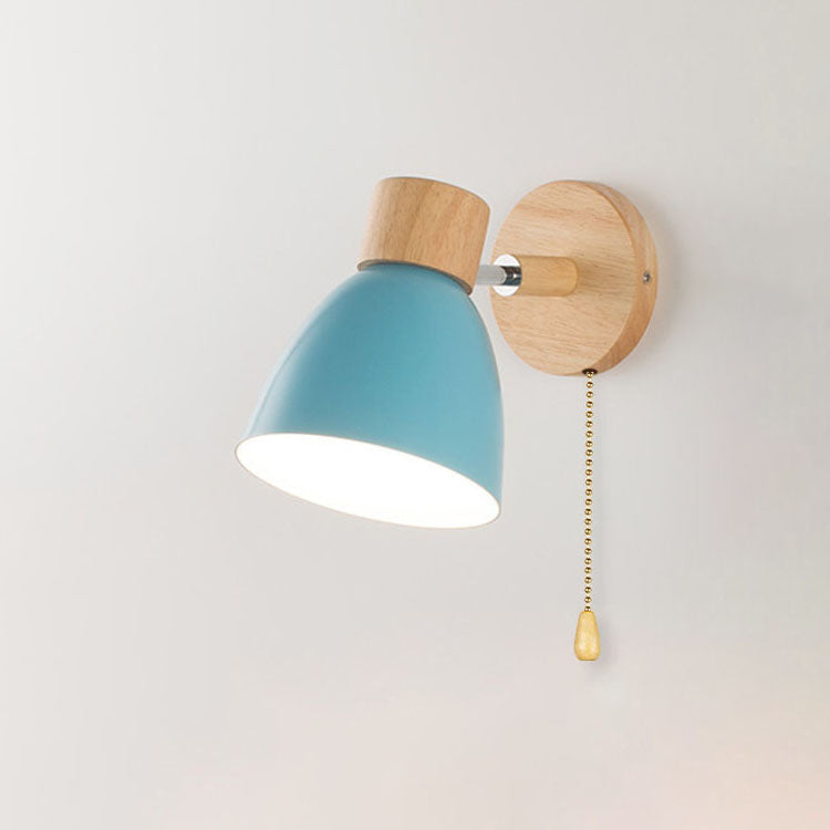 Modern Minimalistische Houten Conus LED Wandlamp | 1-Lamp