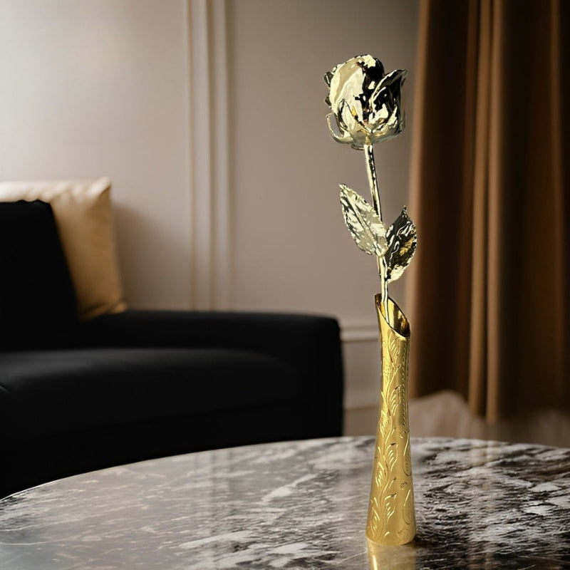 GoldBloom – 24K Goudgeplateerde Echte Roos Voor De Eeuwigheid Bewaard