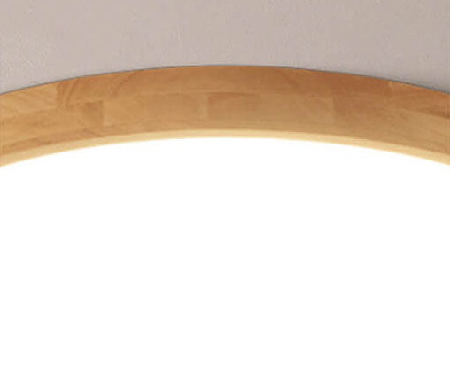 Nordic Massiefhout Ronde Ultra-dunne LED Plafondlamp 1-Licht