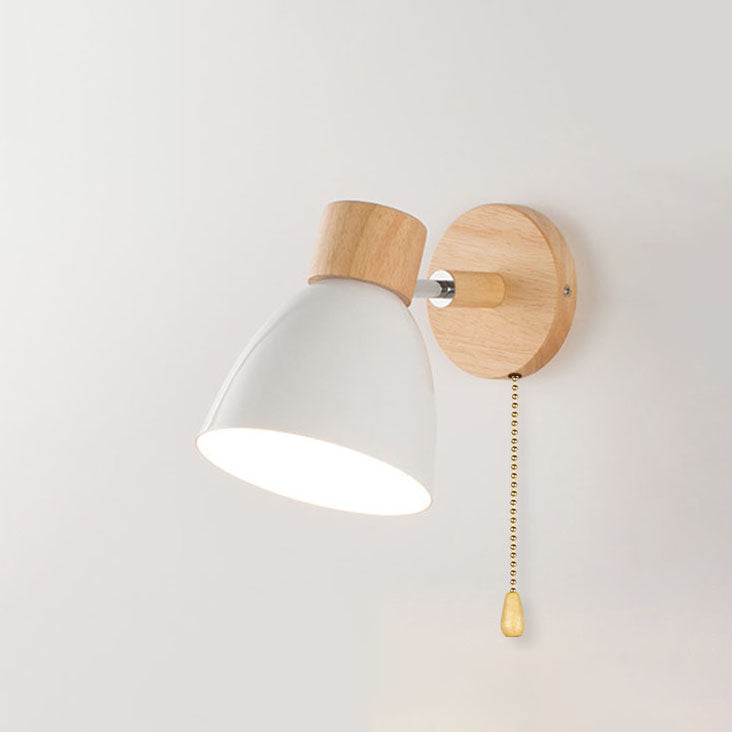 Modern Minimalistische Houten Conus LED Wandlamp | 1-Lamp