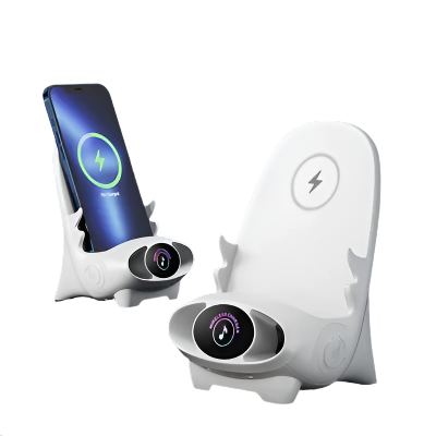 LuxiCharge Luxe Mini Stoel | Draadloze snellader en multifunctionele telefoonhouder