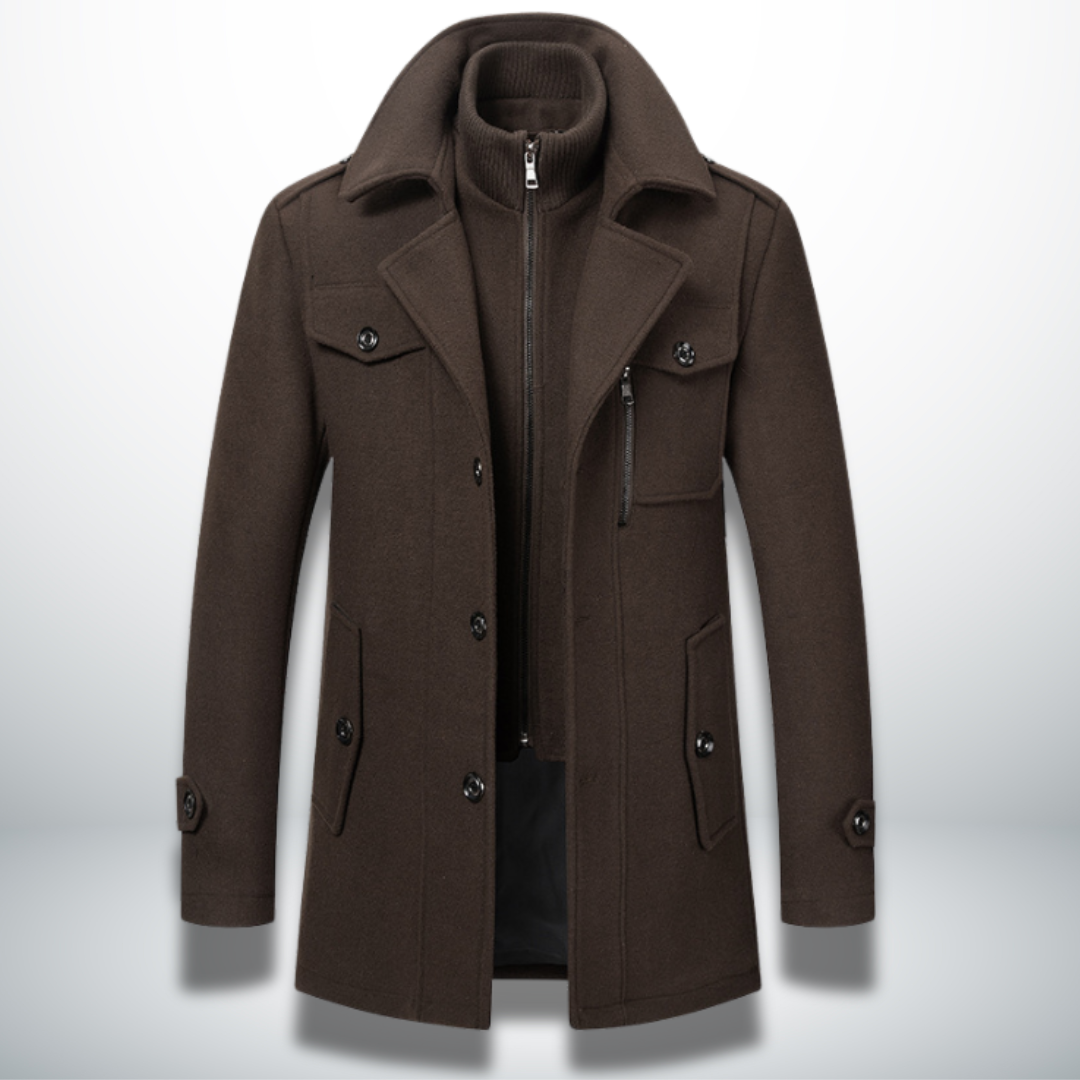 Felix | Heren Smart-Casual Mantel met Knopsluiting