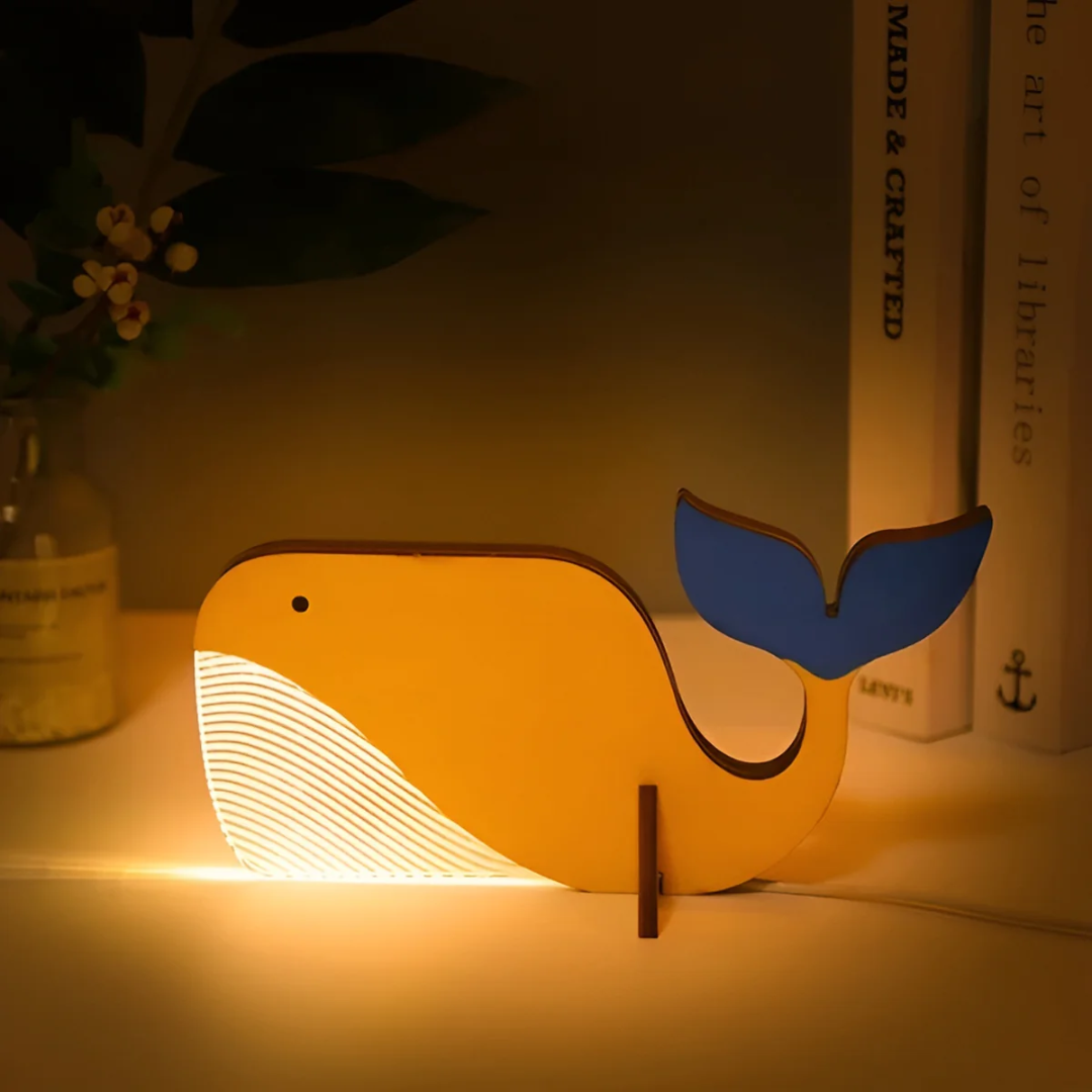 Noordse Houten Dier LED Tafellamp 1-Licht