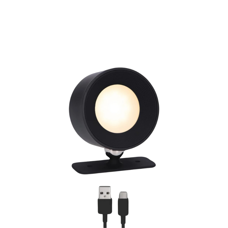 LuxeLumen Draadloze Dimbare LED Wandlamp | 360° draaibaar voor optimale verlichtingservaring