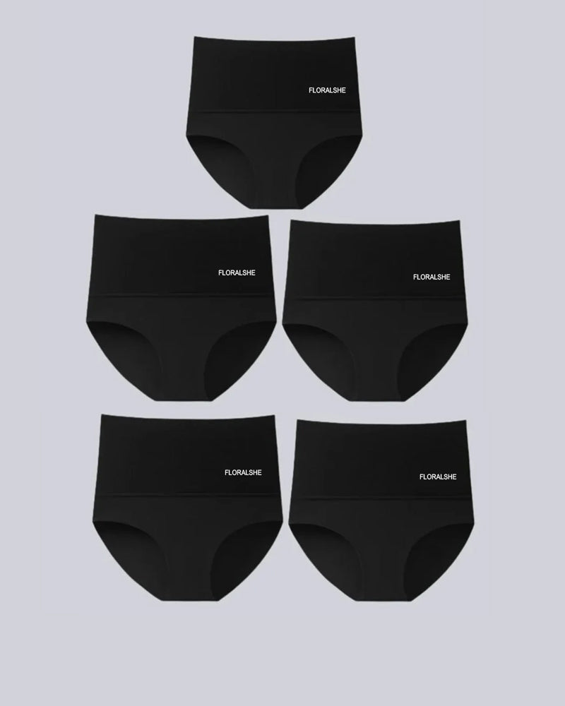 LuxeSilhouette 5-Pack Hoge Taille Slipjes | Perfecte buikcontrole voor een slanker figuur