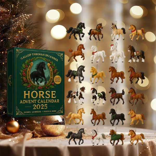 Magische Paarden Adventskalender 2025 – 24 Handgeschilderde Figuren voor Paardenliefhebbers