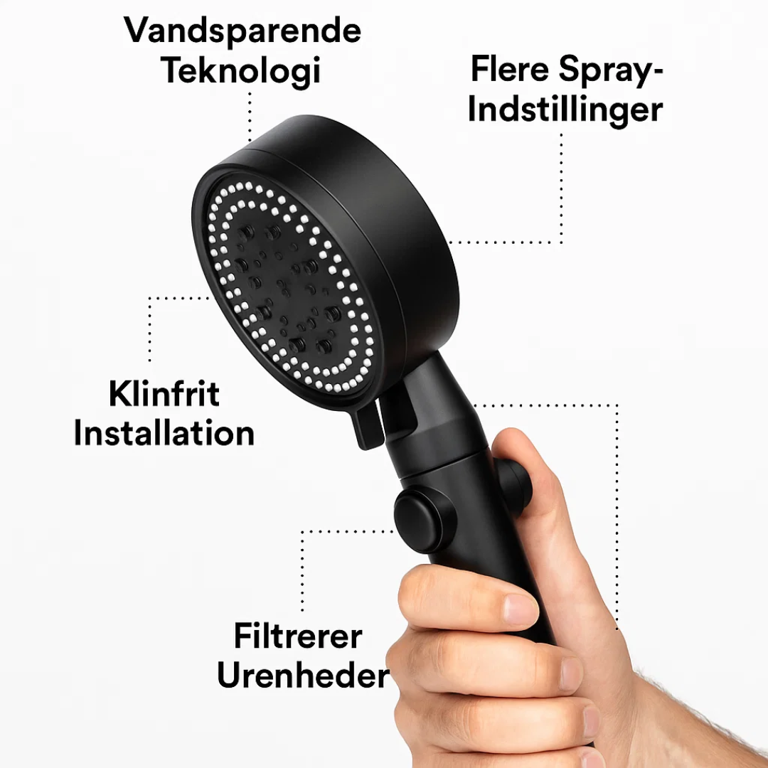 HydroFlow | Spa-Douchekop met waterbesparende efficiëntie en verstelbare functies