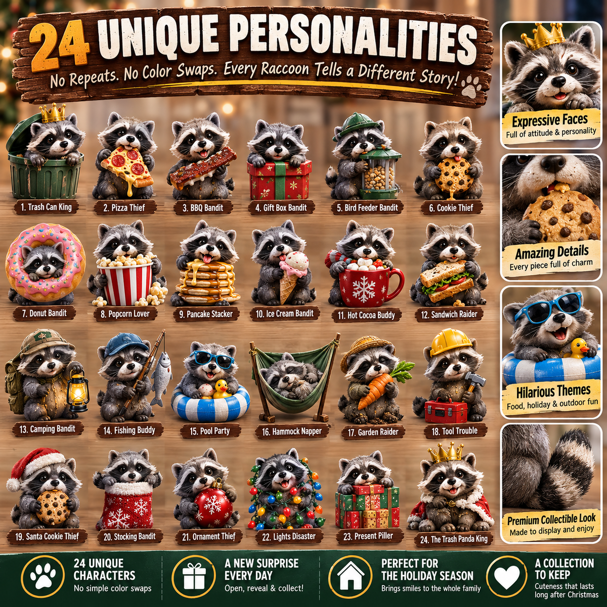 🦝 Achtertuin Bandieten Adventskalender – 24 Dagen van Kleine Problemen