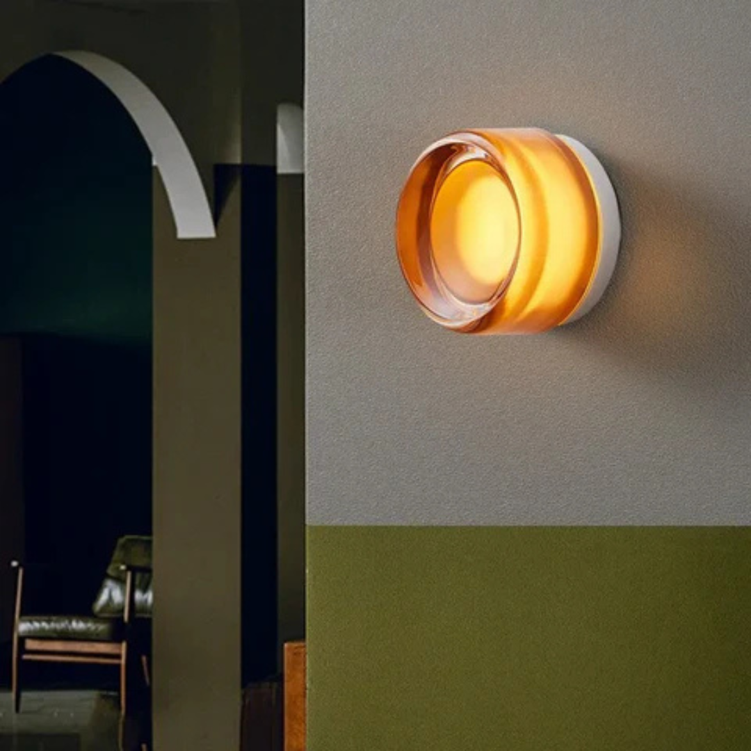 Moderne Glas Ronde Wandlamp LED 1-Licht