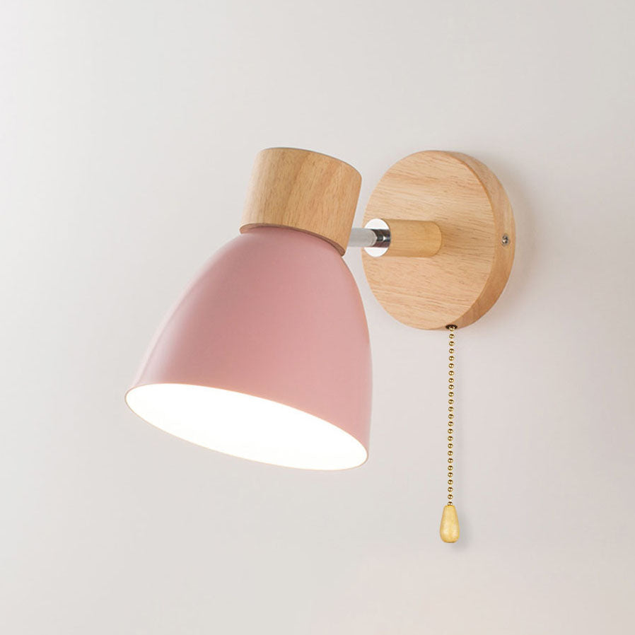Modern Minimalistische Houten Conus LED Wandlamp | 1-Lamp