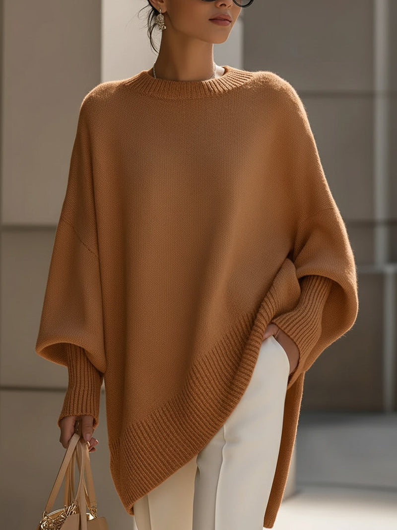 Kimia - Oversized Gebreide Ronde Hals Trui