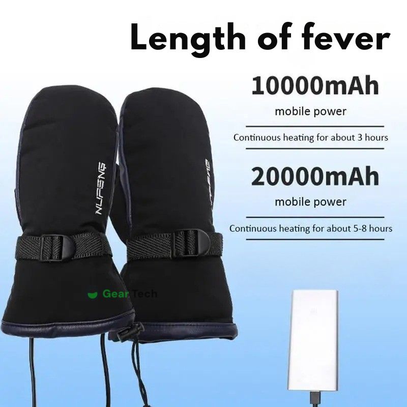 USB-elektrische verwarmde handschoenen | Plug-and-Play, dubbele verwarming, waterdicht ontwerp, geschikt voor skiën, wandelen en dagelijkse winterbescherming