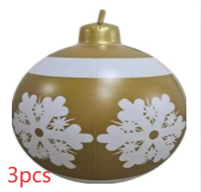 Opblaasbare Christmas Kerstbal 60 cm – Weerbestendige PVC Kerstdecoratie voor Buiten