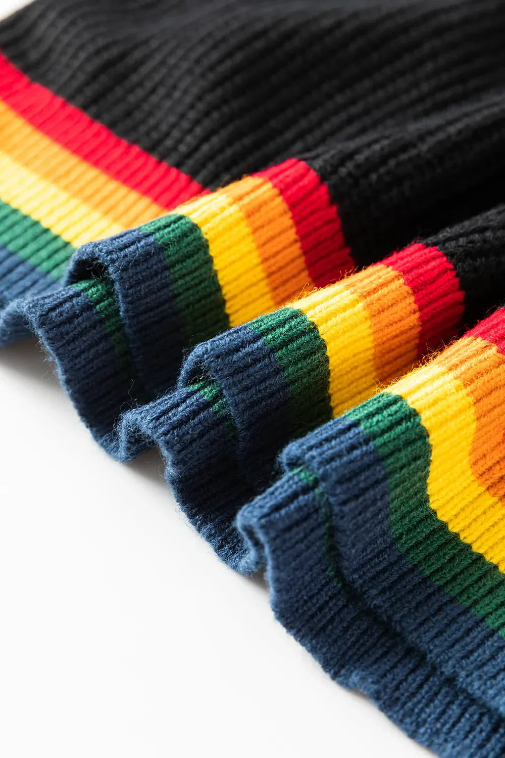 Vrolijke & Heldere Regenboogrand Kersttrui