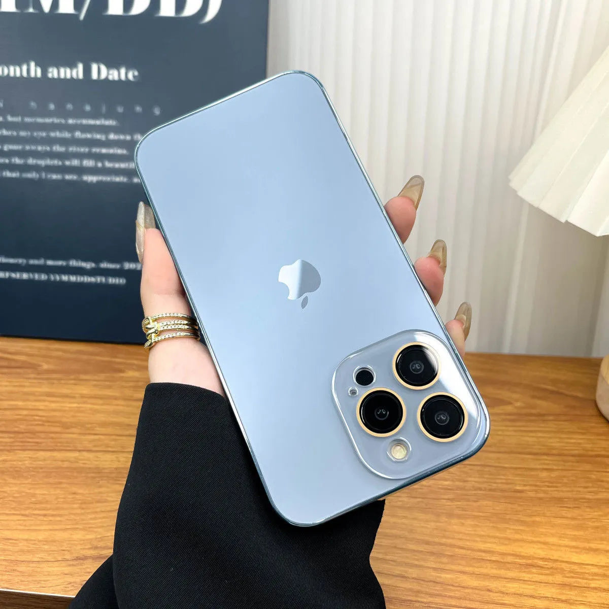 Elico Gelakt Mat Acryl Gehärtigd Glas iPhone Beschermhoes