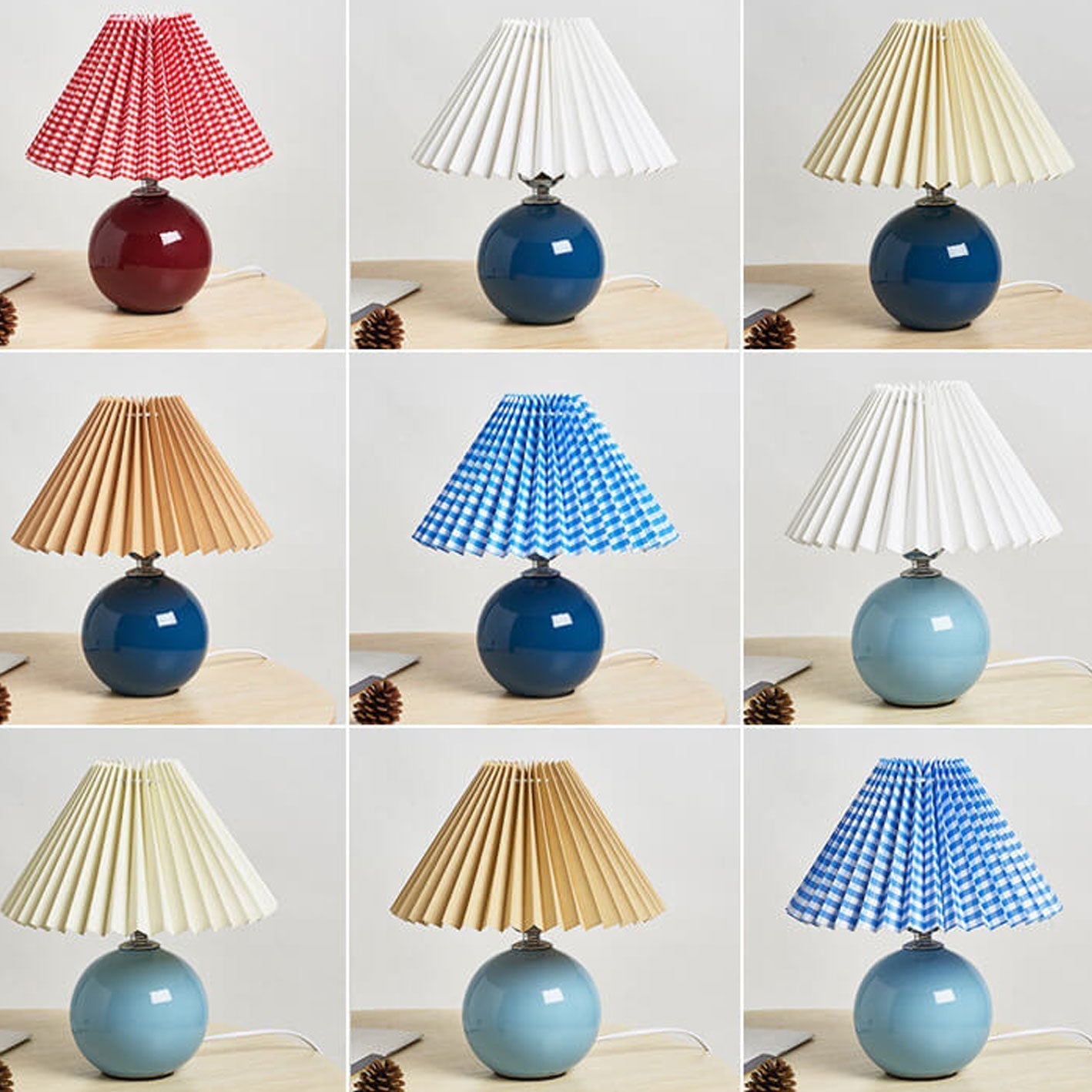 Nordic Ceramic Pleated Table Light | 1-Lamp