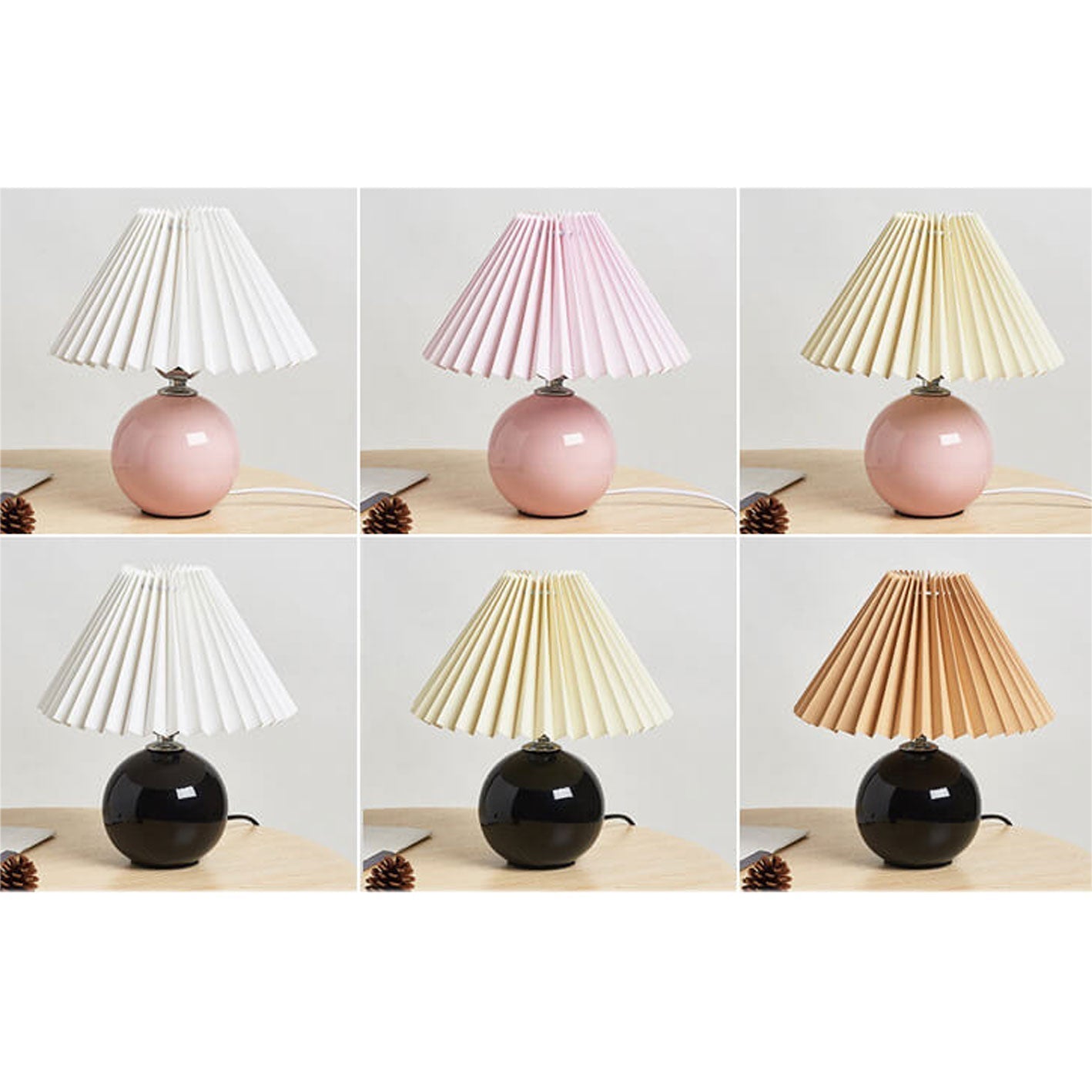 Nordic Ceramic Pleated Table Light | 1-Lamp