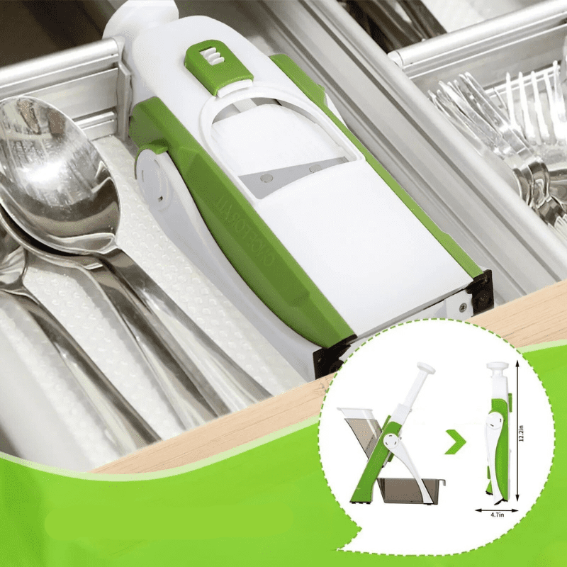 CulinaryElite Multifunctionele Snijder | RVS bladen voor snelle en precieze sneden