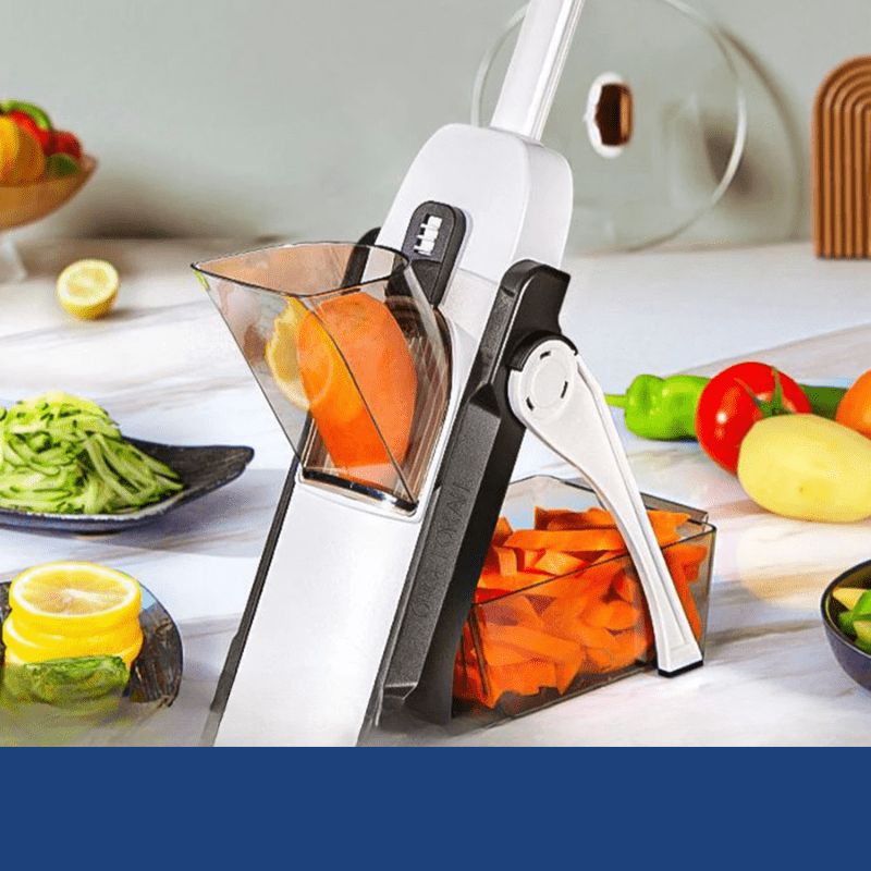 CulinaryElite Multifunctionele Snijder | RVS bladen voor snelle en precieze sneden