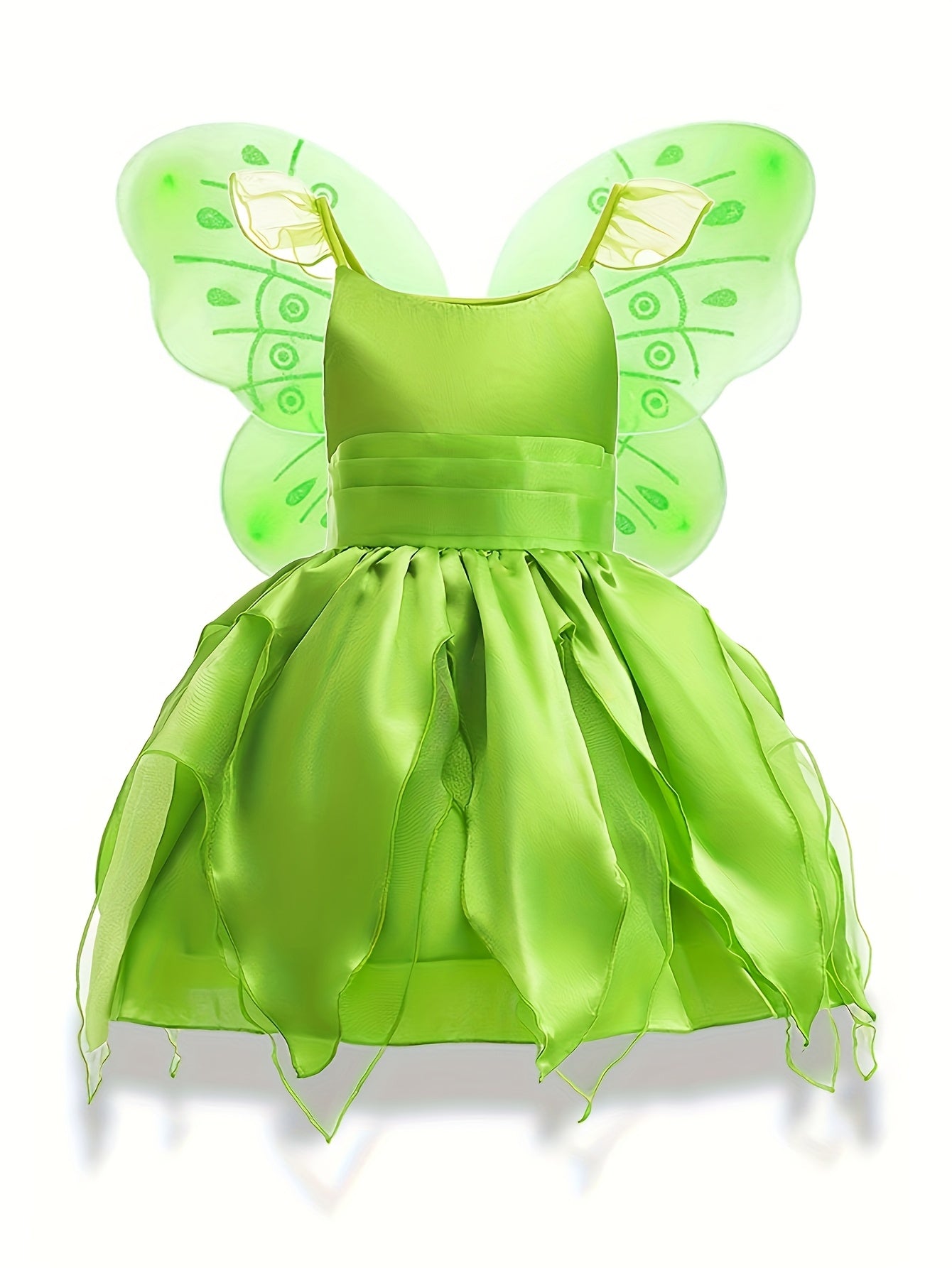 Meisjes Magische Fee Halloween Kostuum Jurk | Mouwloos met Vleugels