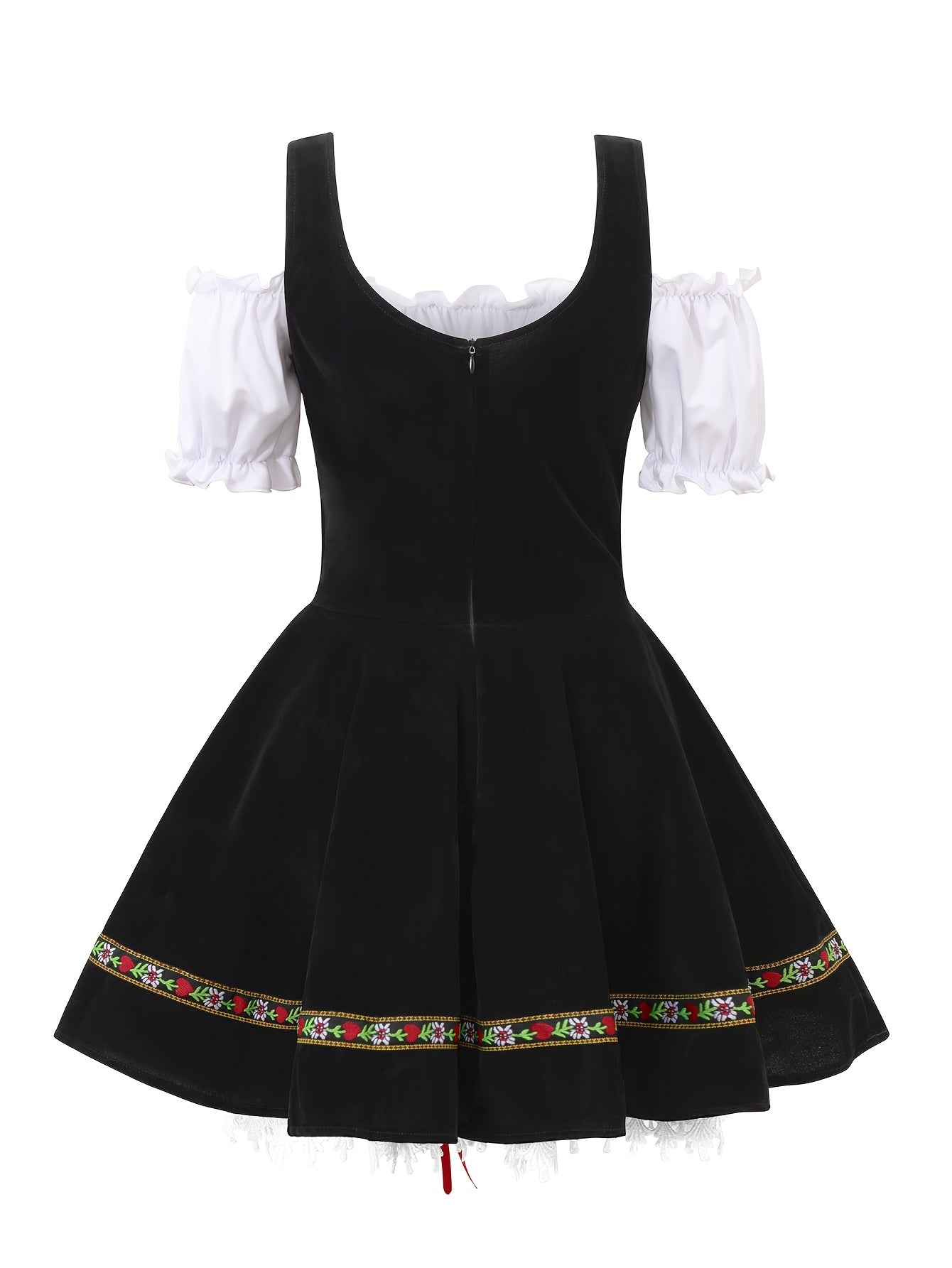 Dames Plus Size Beierse Halloween Kostuum Jurk | Puff Mouwen Mini